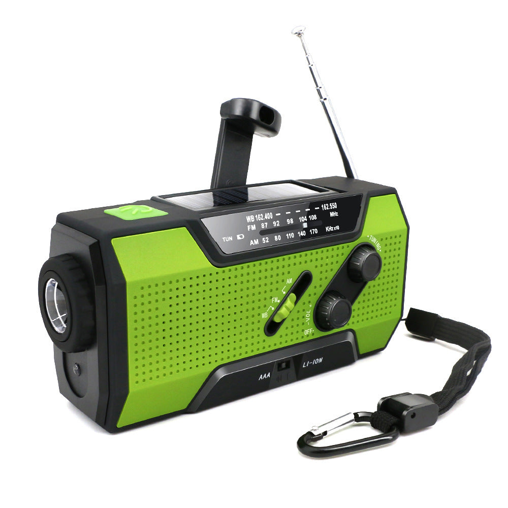 Pocket Solar Radio – Emergency Weather Radio with Flashlight & Power Bank | 3-Way Charging for Camping & Survival
