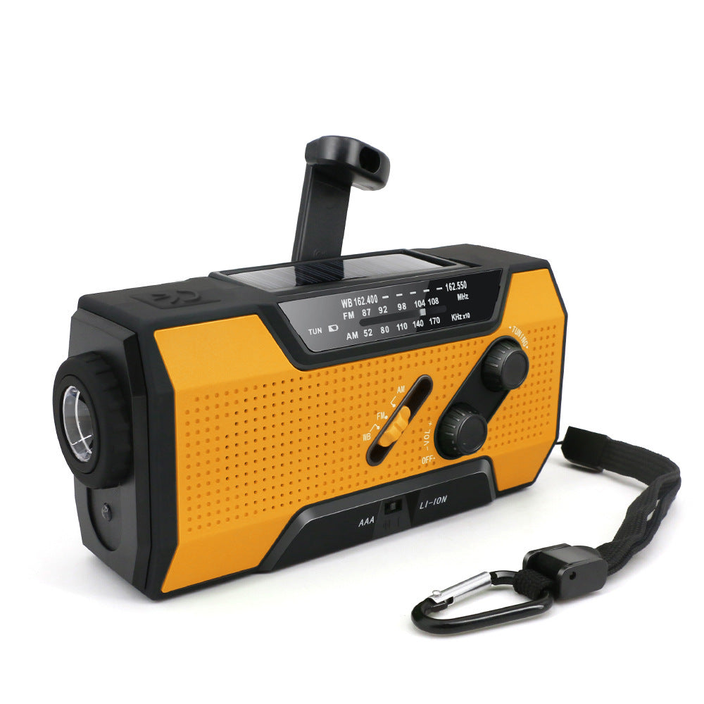 Pocket Solar Radio – Emergency Weather Radio with Flashlight & Power Bank | 3-Way Charging for Camping & Survival