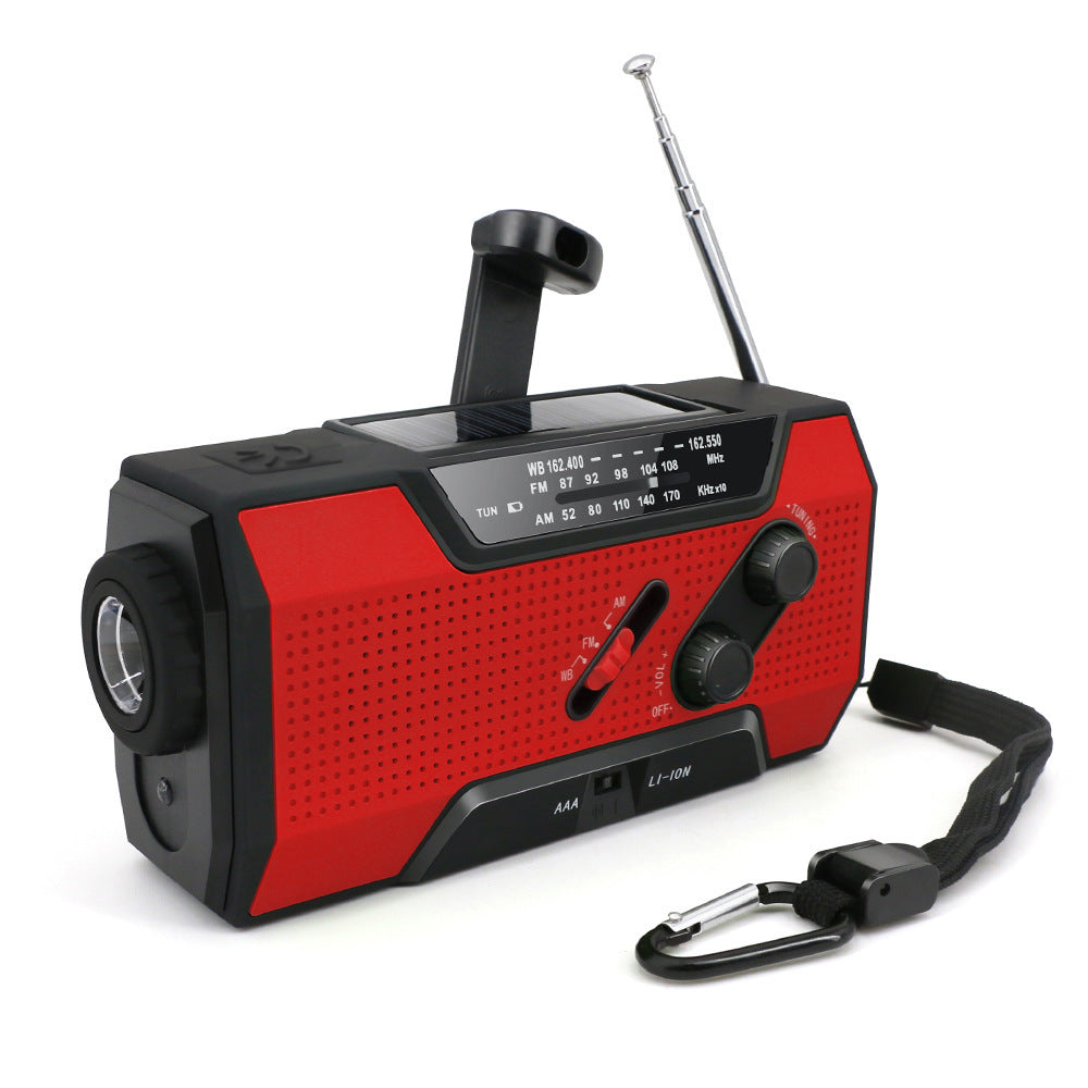 Pocket Solar Radio – Emergency Weather Radio with Flashlight & Power Bank | 3-Way Charging for Camping & Survival