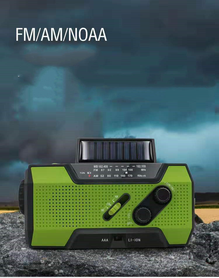Pocket Solar Radio – Emergency Weather Radio with Flashlight & Power Bank | 3-Way Charging for Camping & Survival