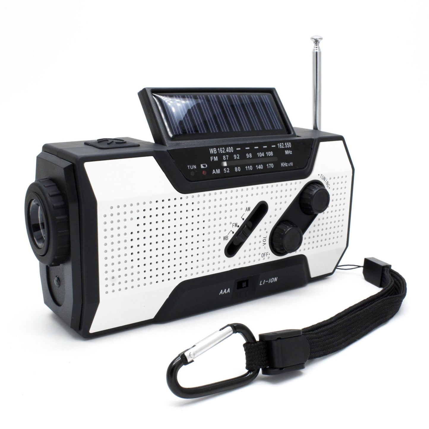 Pocket Solar Radio – Emergency Weather Radio with Flashlight & Power Bank | 3-Way Charging for Camping & Survival