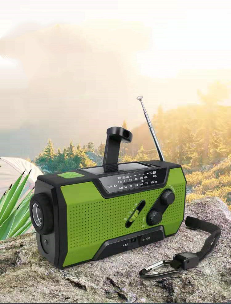 Pocket Solar Radio – Emergency Weather Radio with Flashlight & Power Bank | 3-Way Charging for Camping & Survival