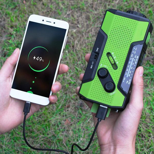 Pocket Solar Radio – Emergency Weather Radio with Flashlight & Power Bank | 3-Way Charging for Camping & Survival